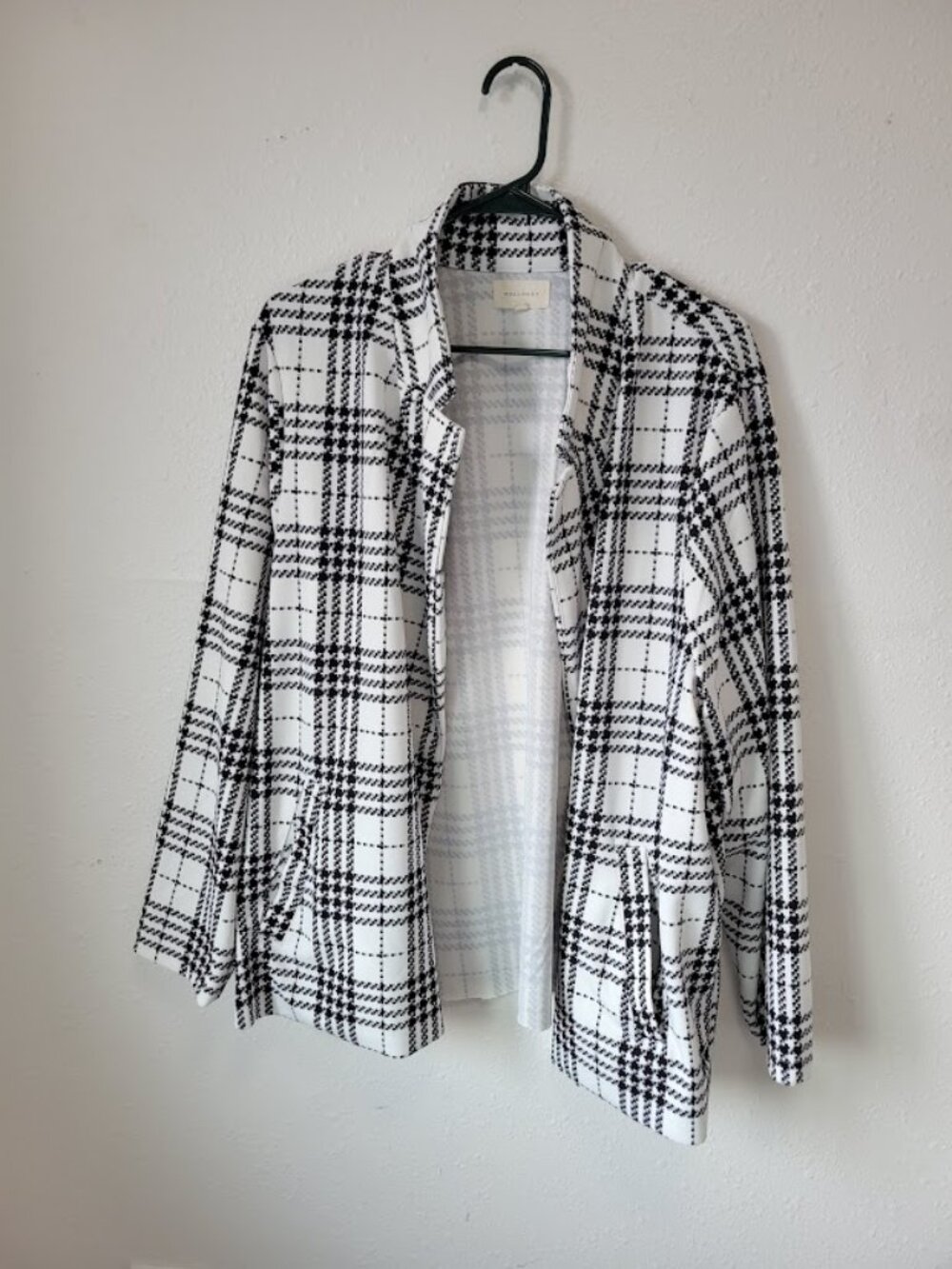 Melody Women's Plaid Open Front Blazer Cardigan Size 3X